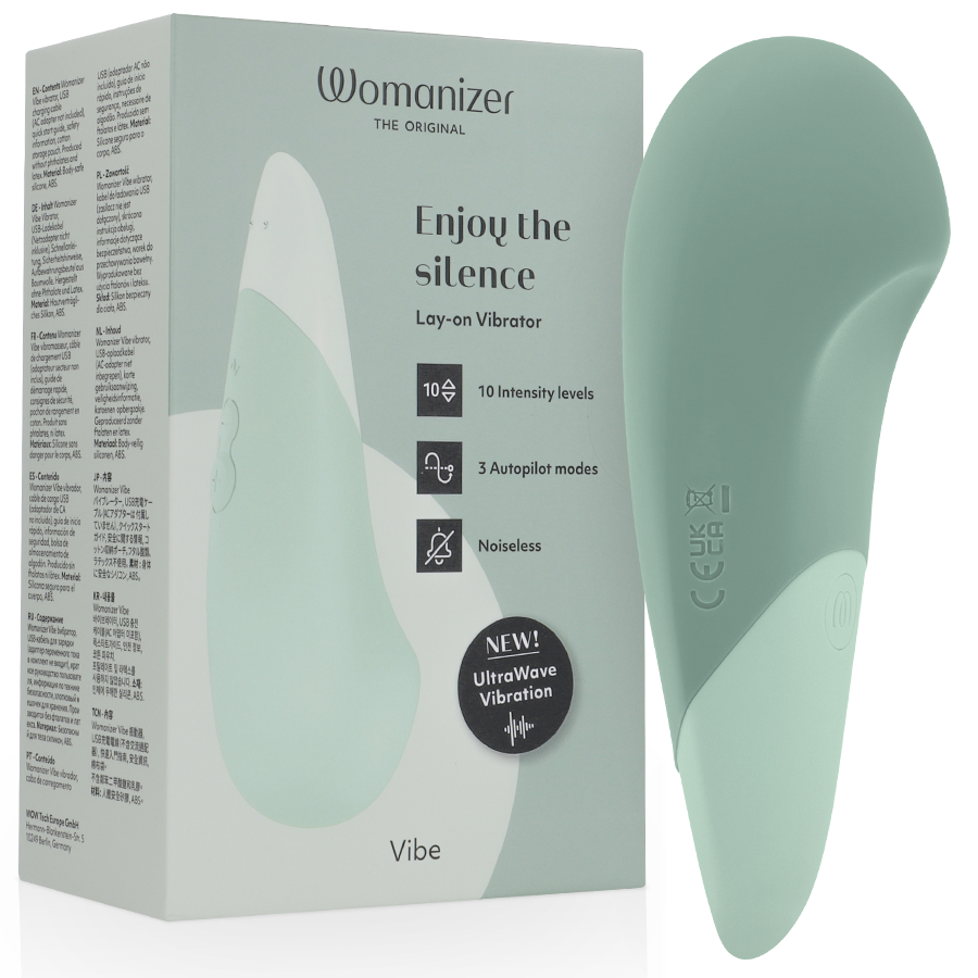 Womanizer Vibe Lay-On Vibratore Clitorideo Silenzioso Salvia