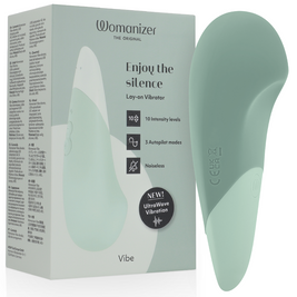 Womanizer Vibe Lay-On Vibratore Clitorideo Silenzioso Salvia