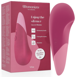 Womanizer Vibe Lay-On Vibratore Clitorideo Silenzioso Rosa
