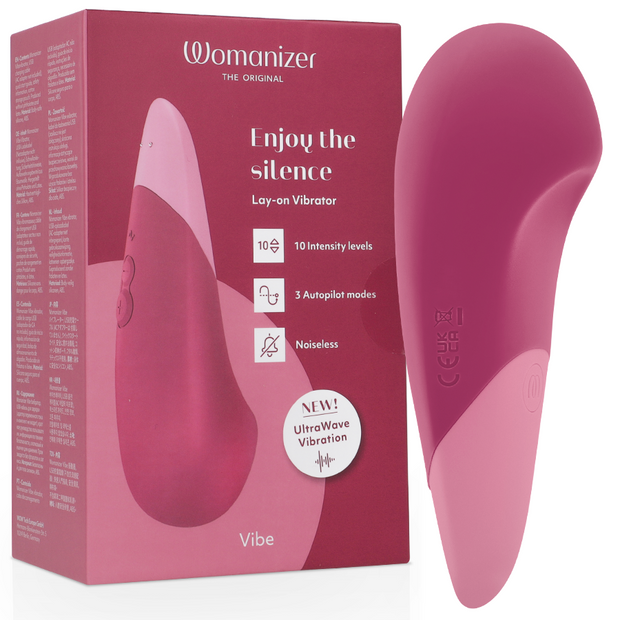 Womanizer Vibe Lay-On Vibratore Clitorideo Silenzioso Rosa