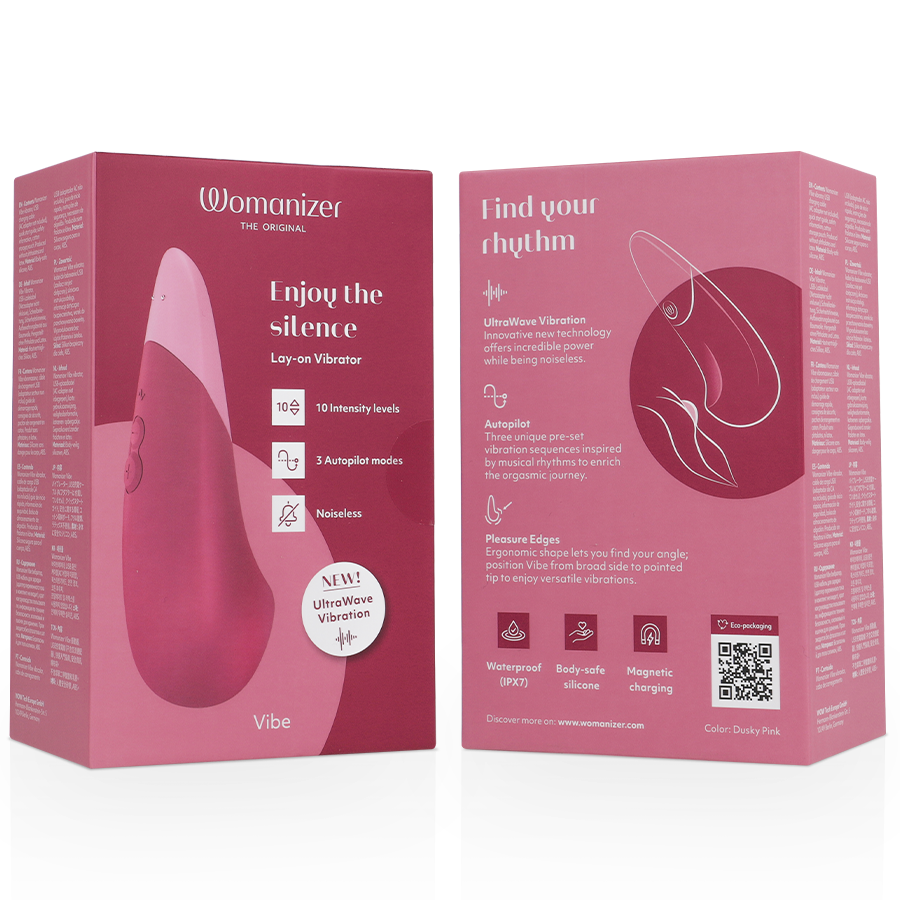 Womanizer Vibe Lay-On Vibratore Clitorideo Silenzioso Rosa - immagine 7