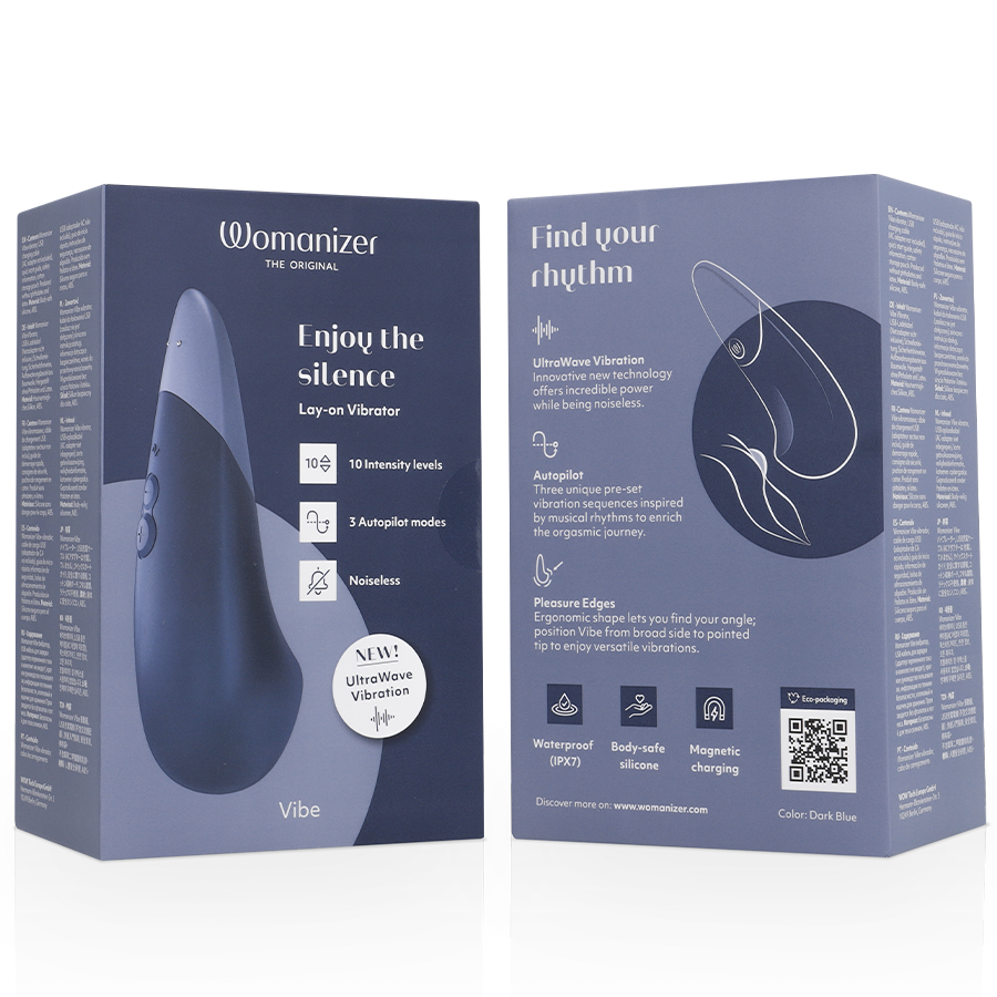 Womanizer Vibe Lay-On Vibratore Clitorideo Silenzioso Blu - immagine 7