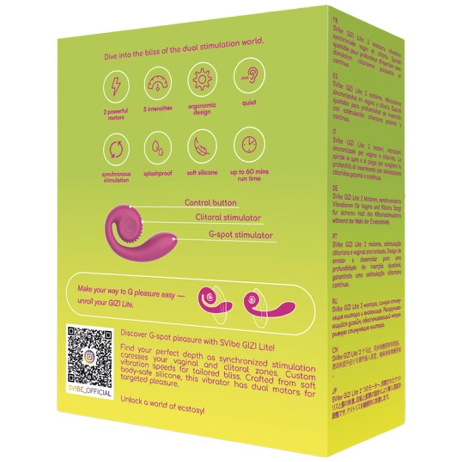 Snail Vibe Gizi Lite - Vibratore Doppio Punto G Premium Rosa - immagine 5