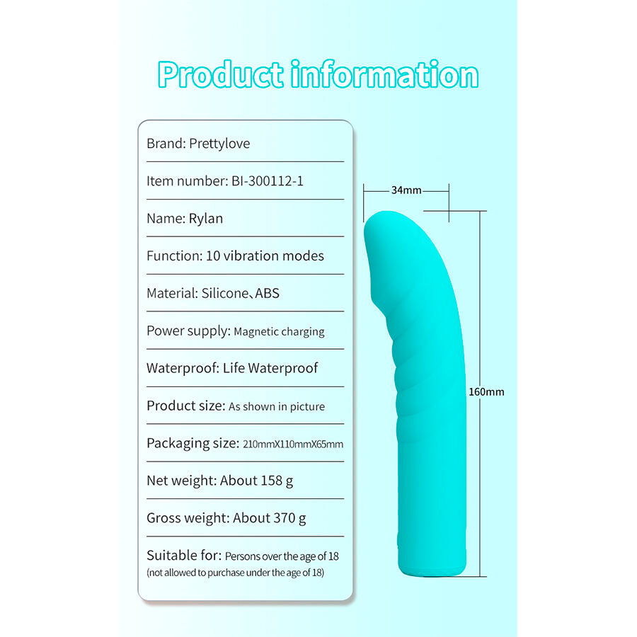 Intense Rylan Vibratore Punto G in Silicone Premium Blu - immagine 11