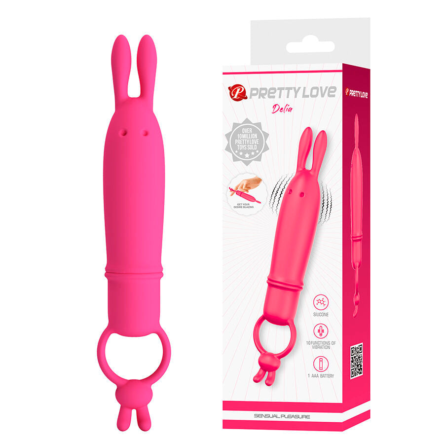 Pretty Love Delia Vibratore Doppio con Anello in Silicone