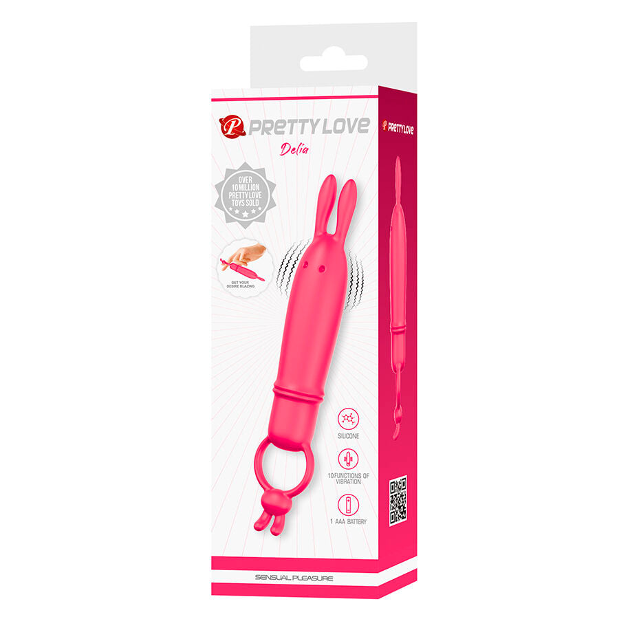 Pretty Love Delia Vibratore Doppio con Anello in Silicone - immagine 9