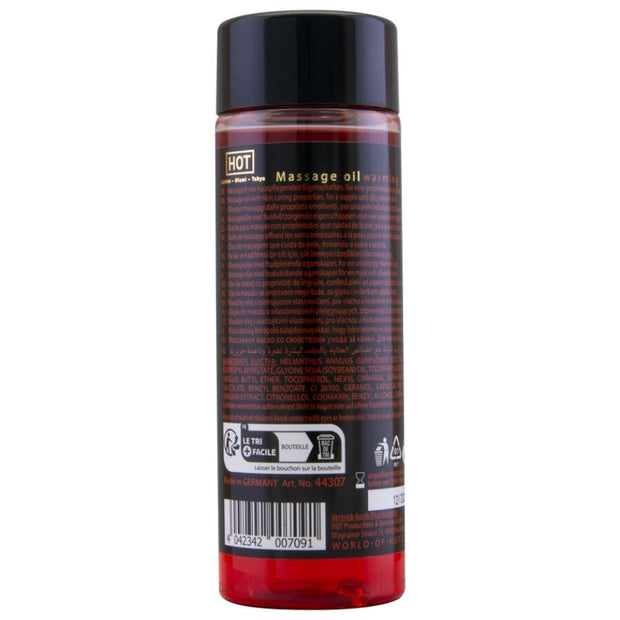 Hot Olio da Massaggio Riscaldante 100ml Premium Body-Safe - immagine 2