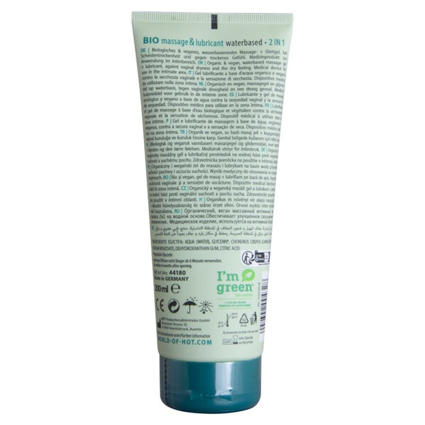 Hot BIO Lubrificante e Massaggio 2 in 1 Base Acqua 200ml - immagine 2