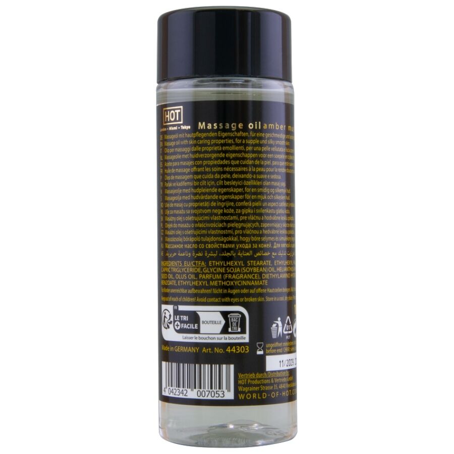 Hot Olio da Massaggio Ambra e Muschio 100ml Premium - immagine 2