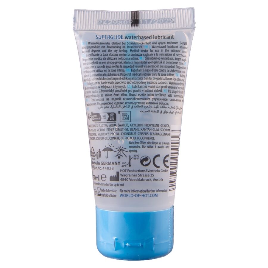 Hot Superglide Liquid Pleasure Lubrificante Base Acqua 30ml - immagine 2