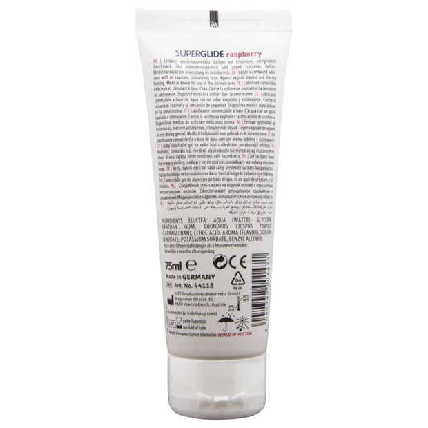 Hot Superglide Lubrificante Commestibile Lampone 75ml Body-Safe - immagine 2