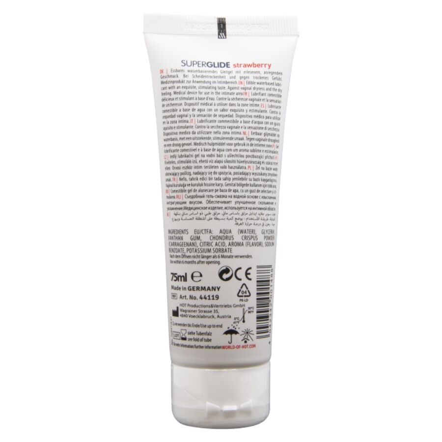 Hot Superglide Lubrificante Commestibile Fragola 75ml Body-Safe - immagine 2