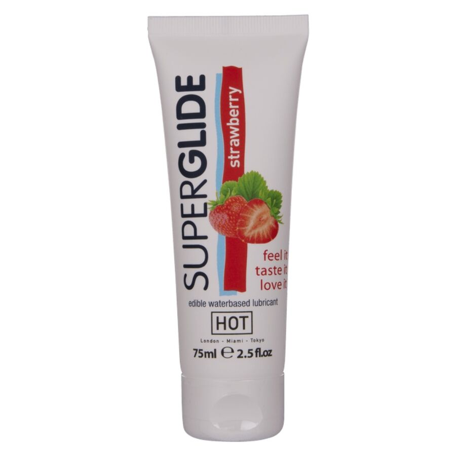 Hot Superglide Lubrificante Commestibile Fragola 75ml Body-Safe