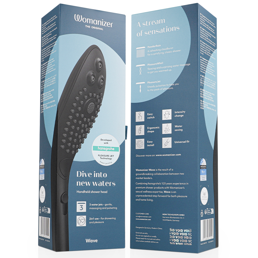 Womanizer Wave Soffione Doccia Stimolante in Nero Premium - immagine 7