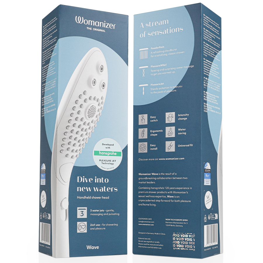 Womanizer Wave Soffione Doccia Stimolante Premium Bianco - immagine 7