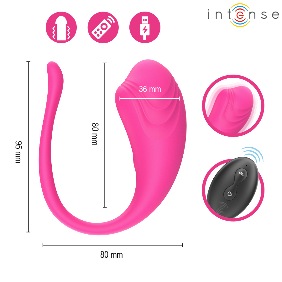Control Intense Olivia Pink Uovo Vibrante con Telecomando - immagine 6