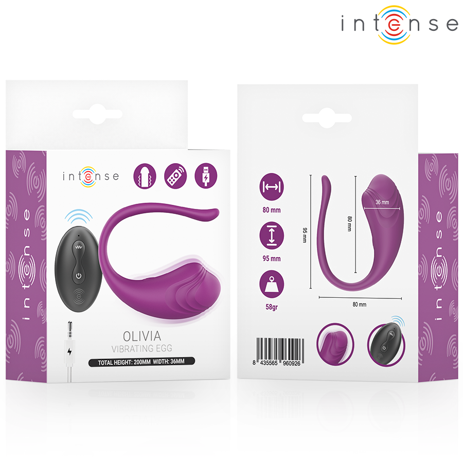 Control Intense Olivia Uovo Vibrante con Telecomando Wireless - immagine 4