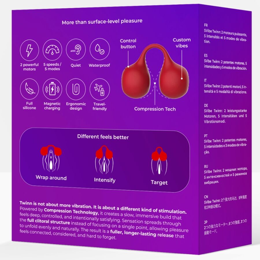 Snail Vibe Twinn Vibratore da Dita Cherry in Silicone Premium - immagine 5