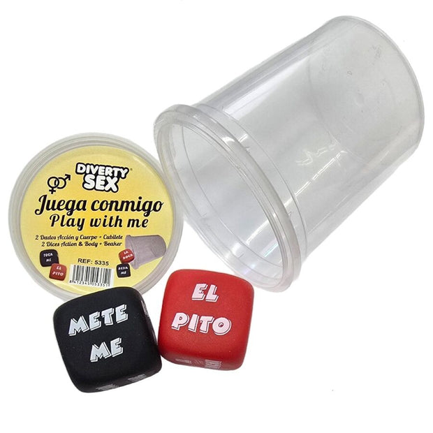 Diablo Picante Gioco di Dadi Verbo e Corpo con Coppa
