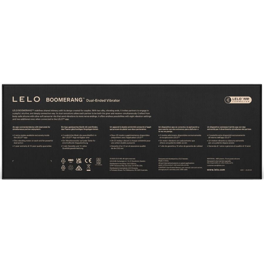 LELO Boomerang Vibratore Doppia Estremità Premium in Silicone - immagine 5