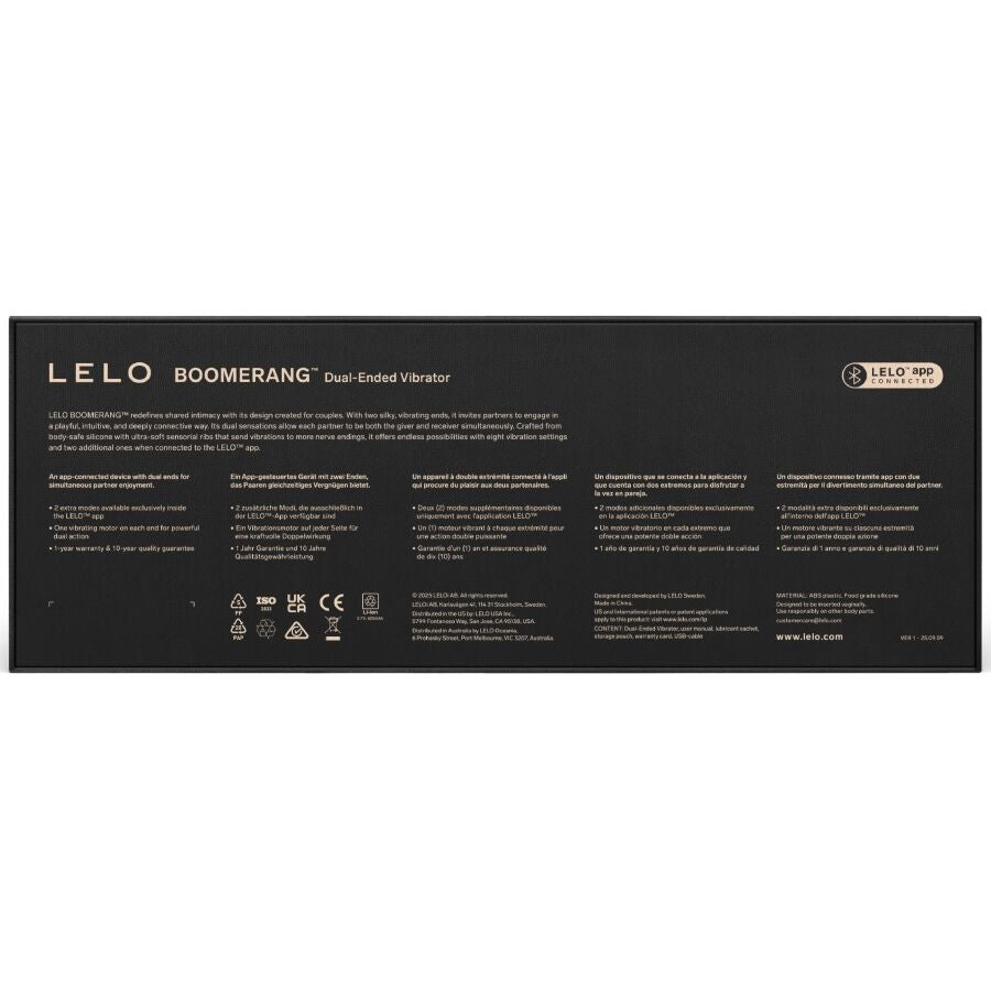 LELO Boomerang Vibratore Doppia Estremità Premium in Silicone - immagine 5