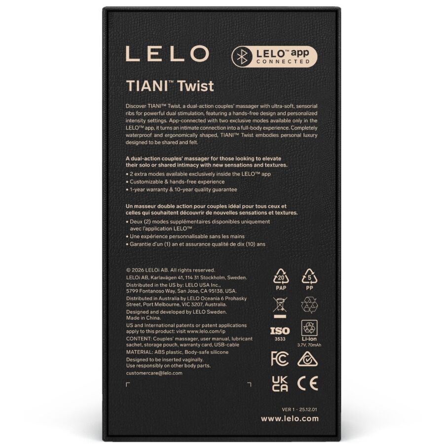 LELO Tiani Twist Vibratore per Coppie in Schiuma Premium - immagine 4