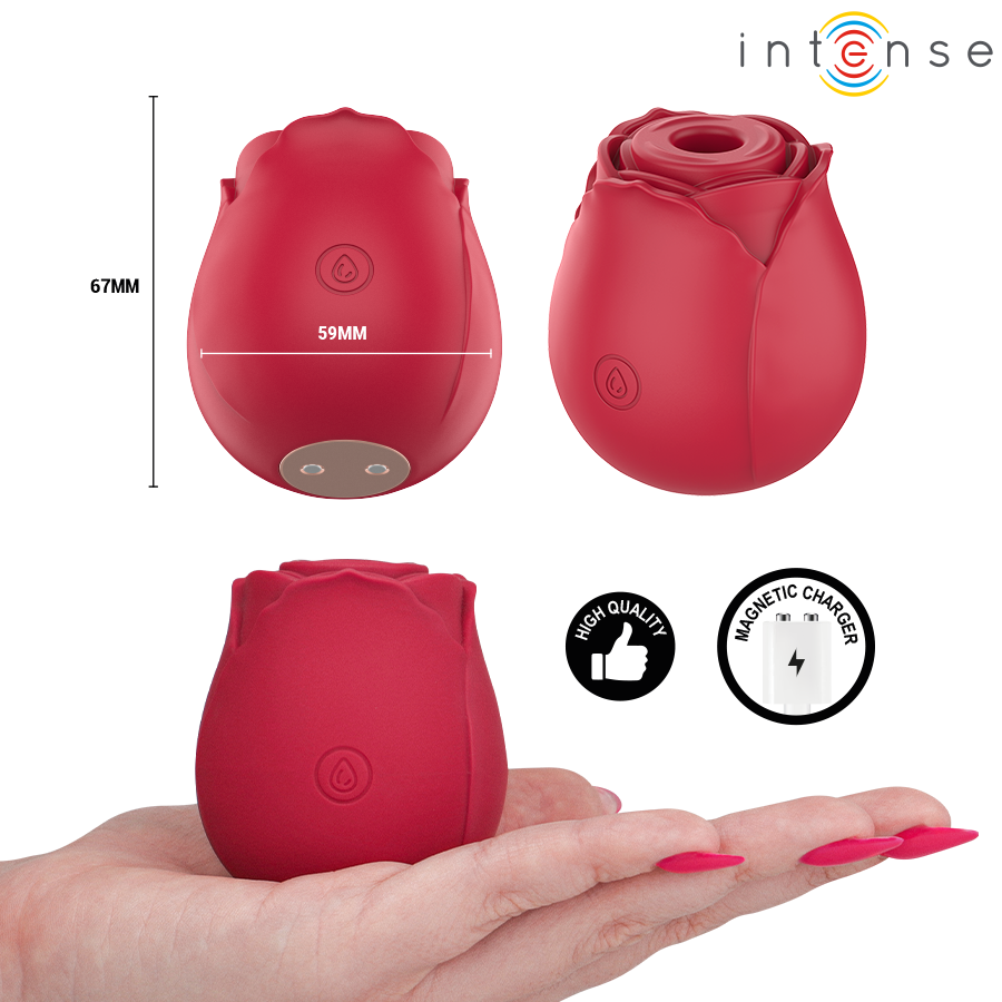 Intense Camellia Stimolatore Clitorideo a Onda Rose Bordeaux - immagine 3