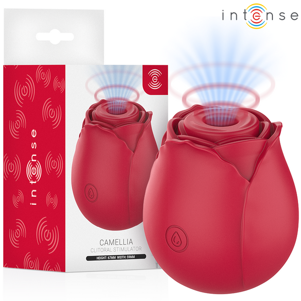 Intense Camellia Stimolatore Clitorideo a Onda Rose Bordeaux
