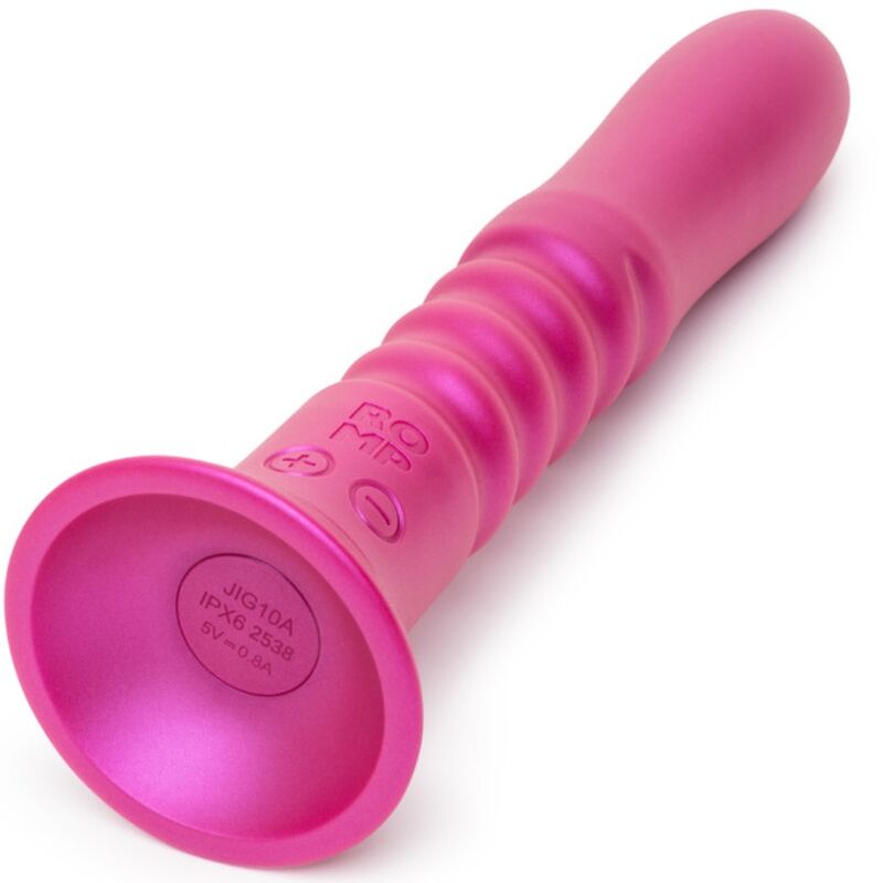 Romp Jiggle Vibratore Su e Giù con Ventosa Rosa Premium - immagine 2