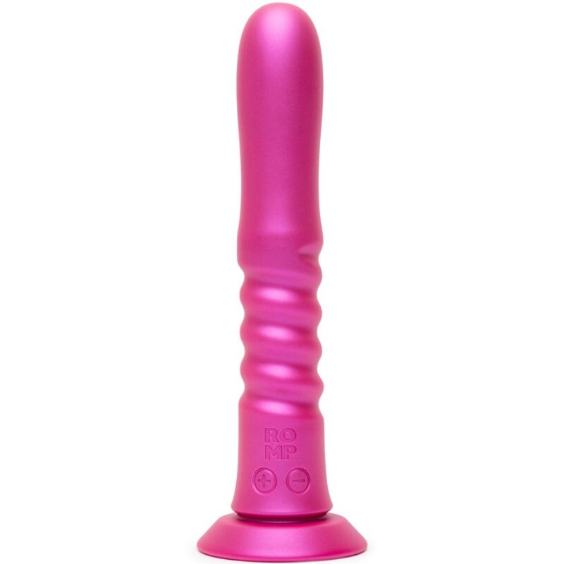Romp Jiggle Vibratore Su e Giù con Ventosa Rosa Premium