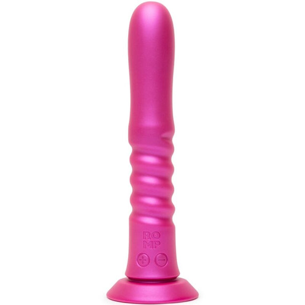 Romp Jiggle Vibratore Su e Giù con Ventosa Rosa Premium