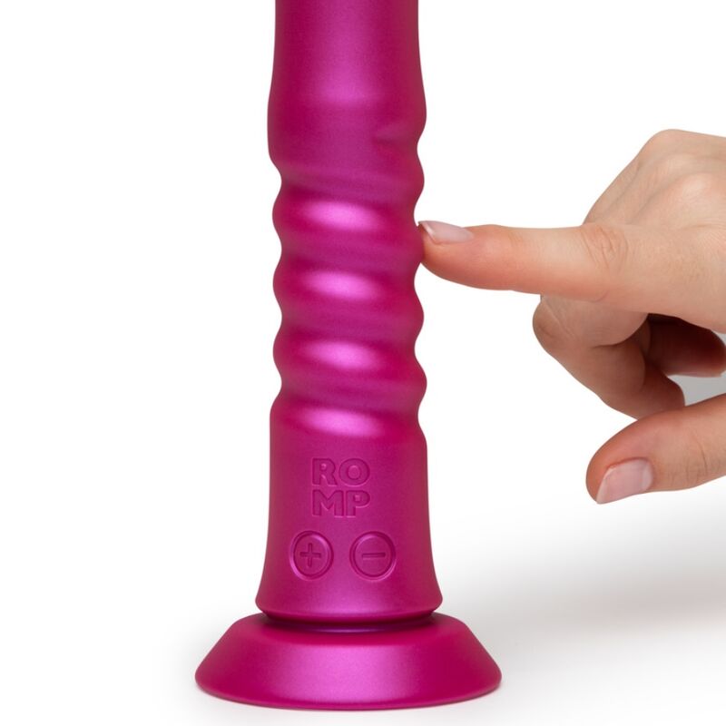 Romp Jiggle Vibratore Su e Giù con Ventosa Rosa Premium - immagine 5