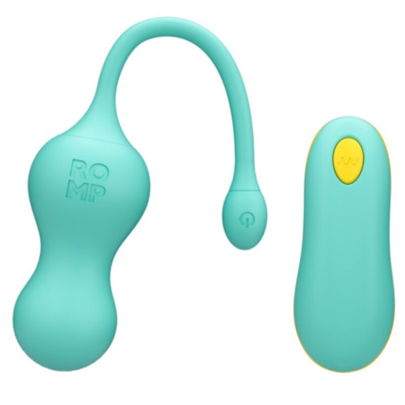 Romp Cello Vibratore a Uovo con Telecomando Wireless Turchese