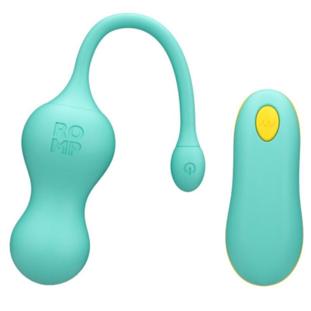Romp Cello Vibratore a Uovo con Telecomando Wireless Turchese
