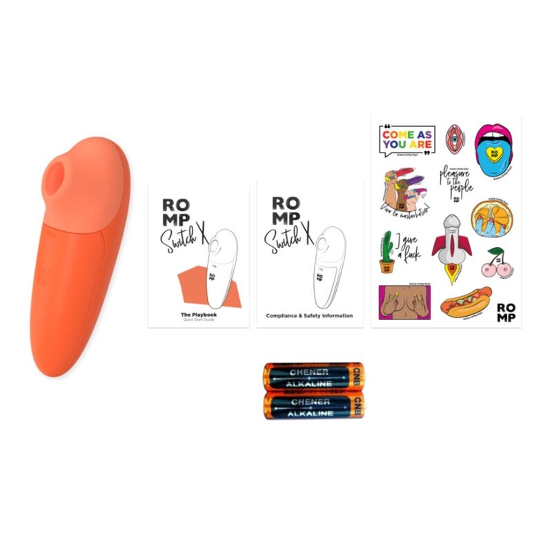 Romp Switch X Stimolatore Body-Safe 6 Intensità Arancione - immagine 12