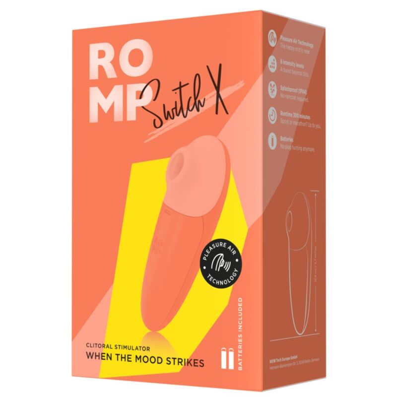Romp Switch X Stimolatore Body-Safe 6 Intensità Arancione - immagine 4