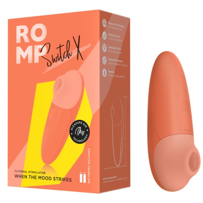 Romp Switch X Stimolatore Body-Safe 6 Intensità Arancione - immagine 5