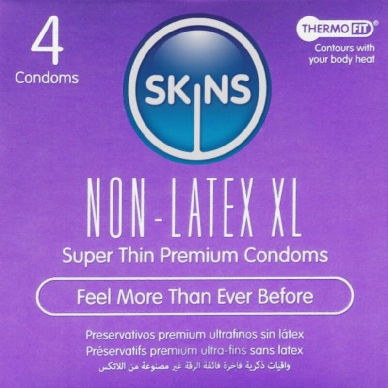 Skins Preservativi Senza Lattice Confezione XL da 4 Premium