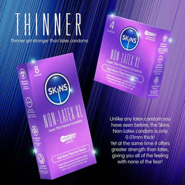 Skins Preservativi Senza Lattice Confezione XL da 4 Premium - immagine 5