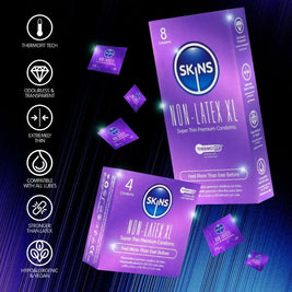 Skins Preservativi Senza Lattice XL Body-Safe - Confezione da 4 - immagine 5