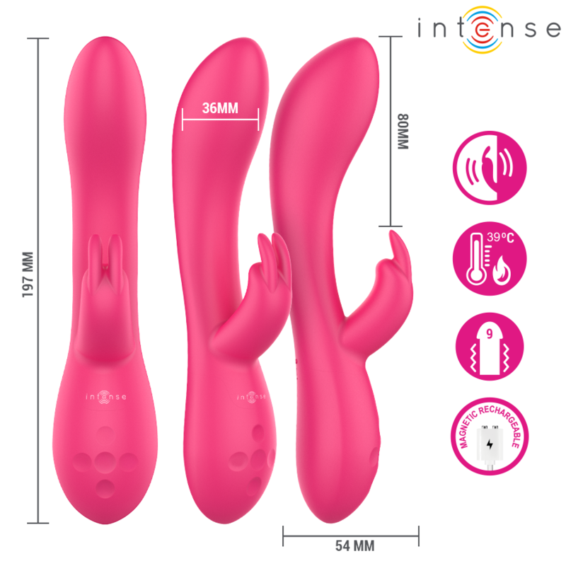 Intense Tammy Rabbit Vibratore Doppio con Funzione Calore - immagine 6