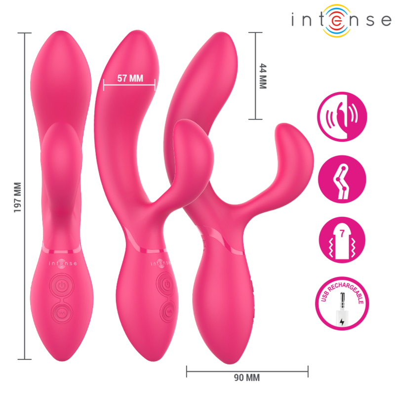 Intense Charly Stimolatore Vibrante Doppio in Silicone Premium - immagine 3