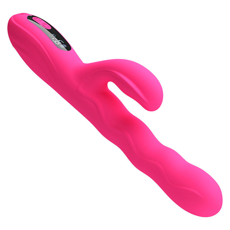 Intense Vibratore Rabbit Multifunzione con Display LED Rosa - immagine 3