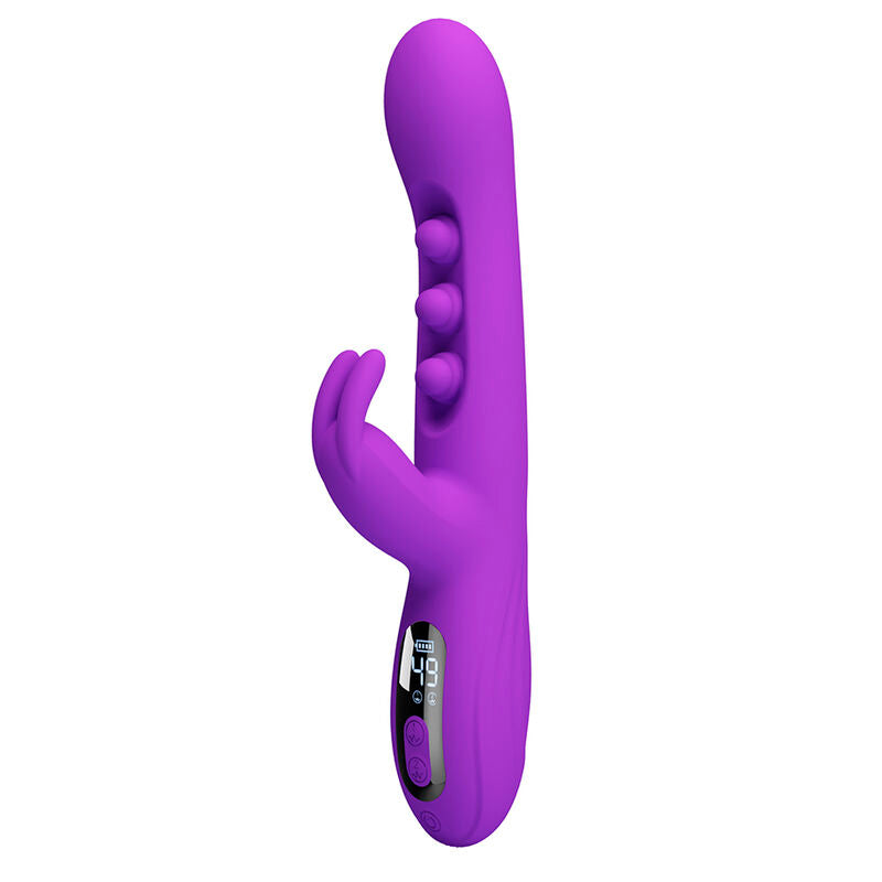 Intense Sabien Vibratore Rabbit con Percussione e LED Viola