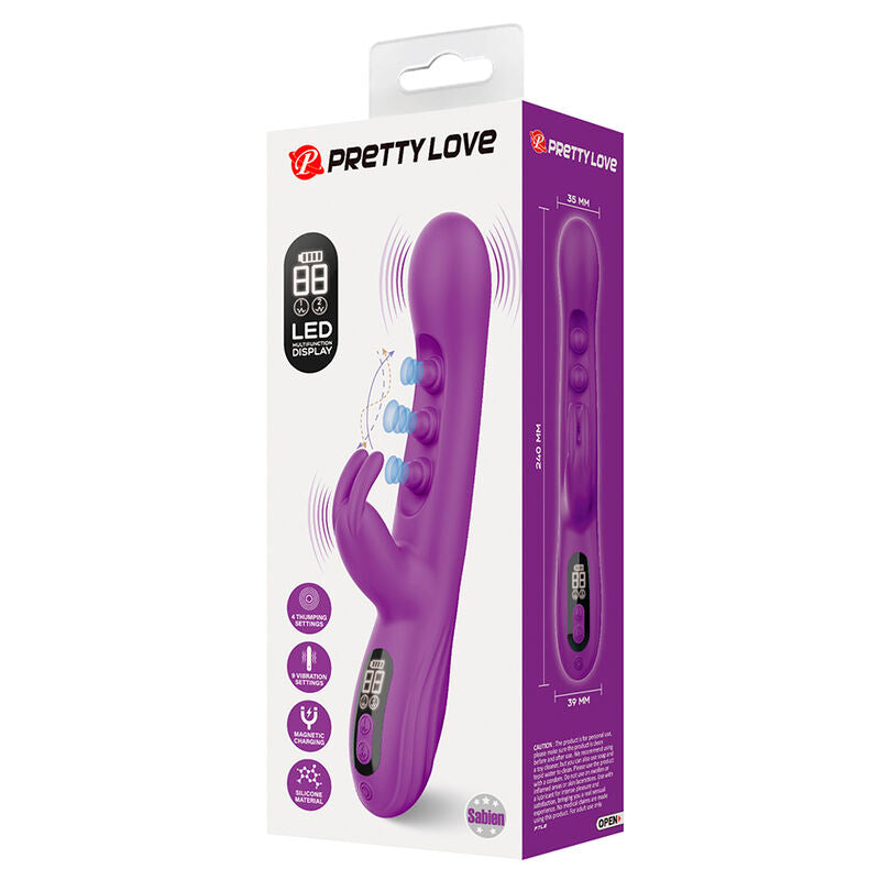 Intense Sabien Vibratore Rabbit con Percussione e LED Viola - immagine 11