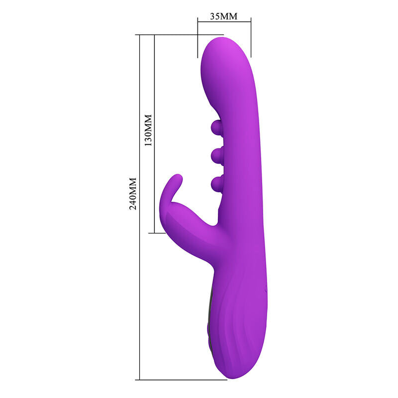 Intense Sabien Vibratore Rabbit con Percussione e LED Viola - immagine 8