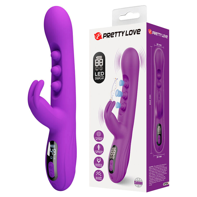 Intense Sabien Vibratore Rabbit con Percussione e LED Viola - immagine 2