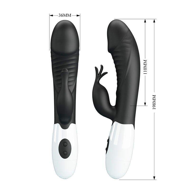 Intense Rasmussen Vibratore Rabbit 30 Funzioni in Silicone Nero - immagine 8