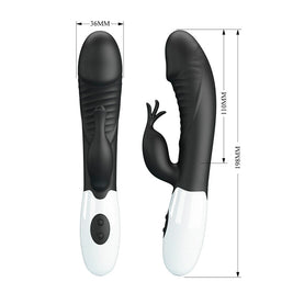 Intense Rasmussen Vibratore Rabbit 30 Funzioni in Silicone Nero - immagine 8