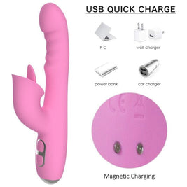 Nalone T-May Vibratore Rabbit in Silicone Premium Rosa - immagine 8